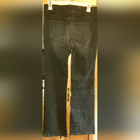 Betabrand Washed Black Four Pocket  Denim Bootcut Stretch Pull On Jeans Small - Picture 5 of 8